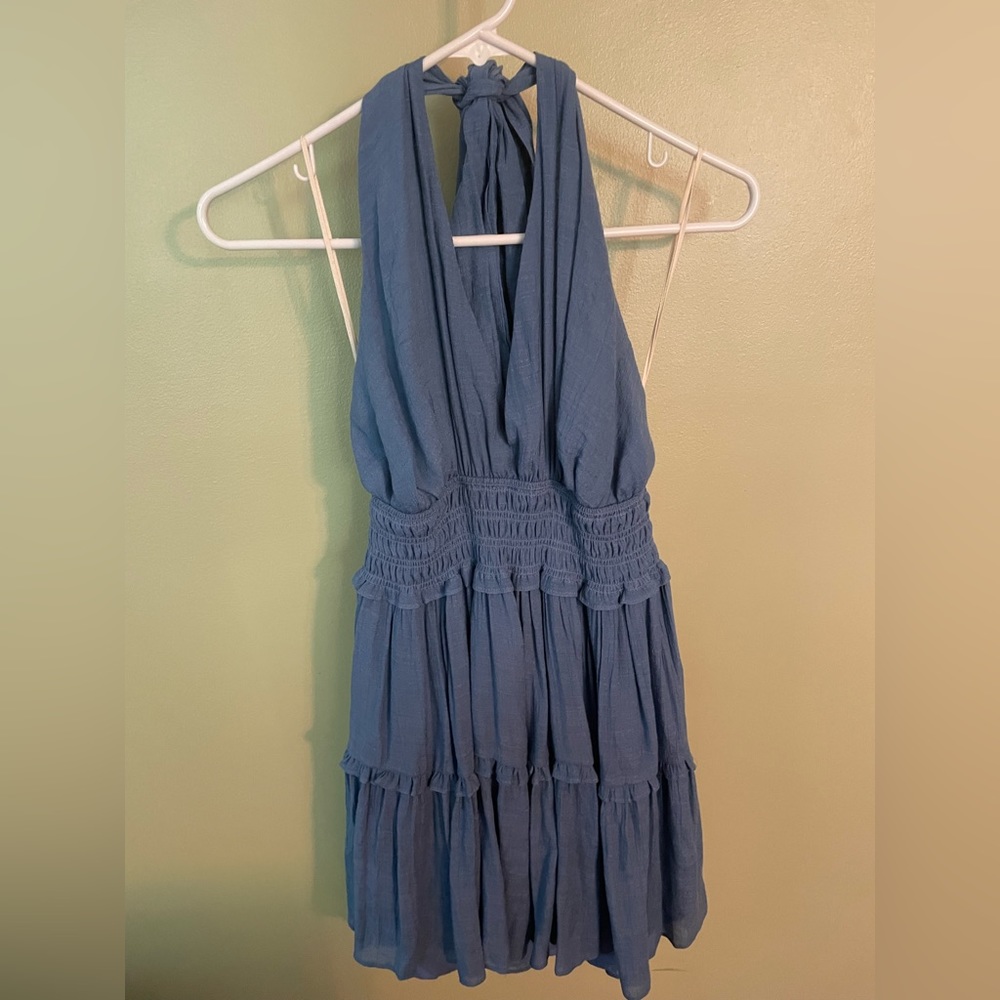 Tie Halter Backless Dress